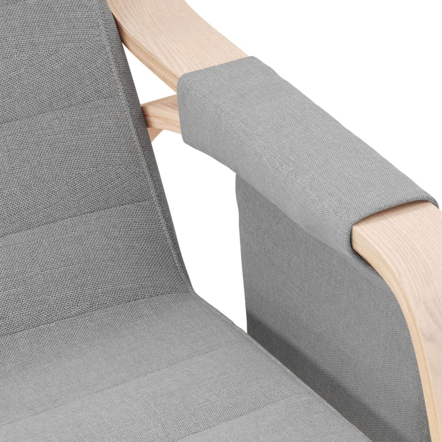 vidaXL Rocking Chair Cream Fabric-10