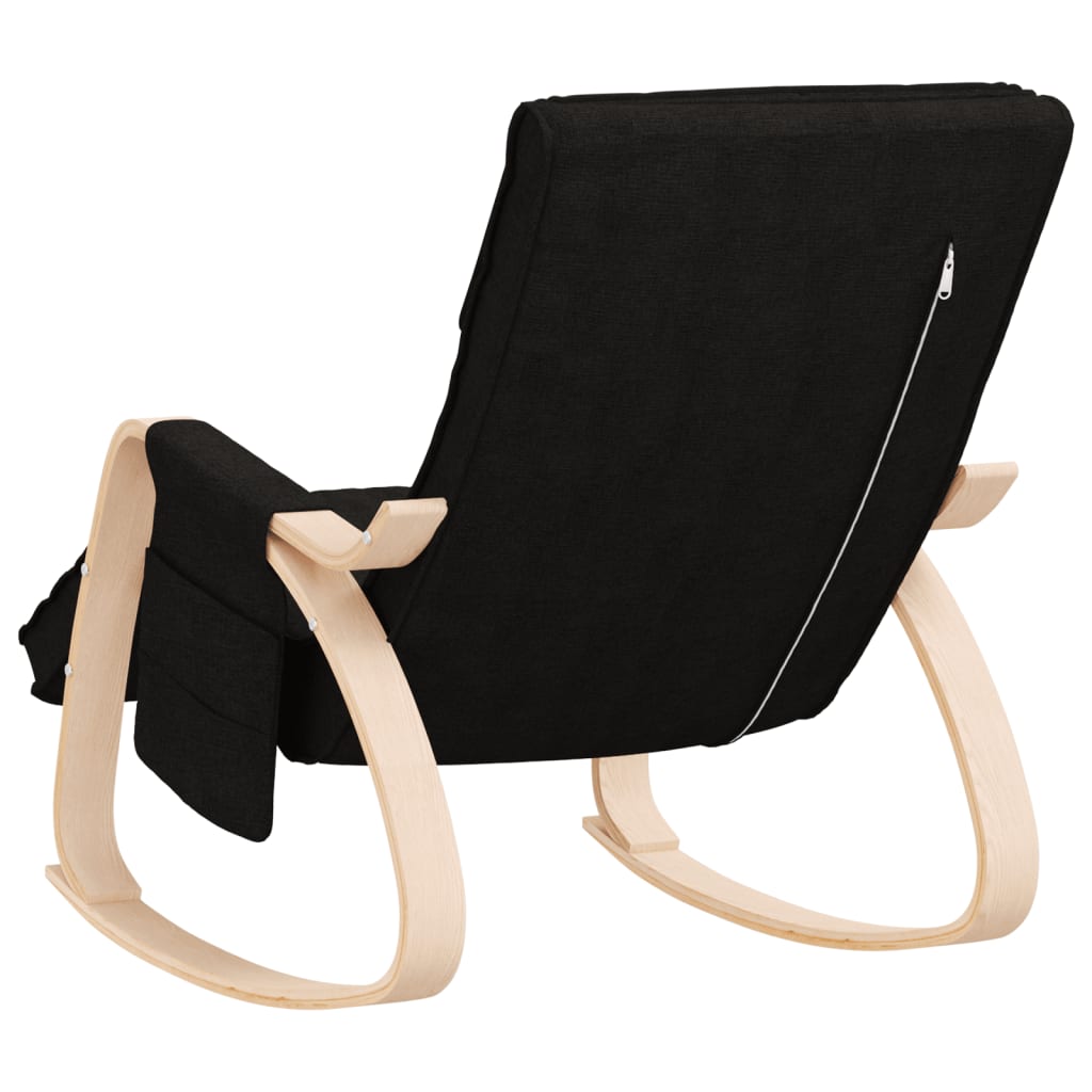 vidaXL Rocking Chair Cream Fabric-2