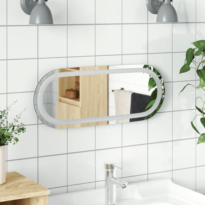 vidaXL LED Bathroom Mirror Wall Mounted Makeup Vanity Mirror for Bathroom Oval-9
