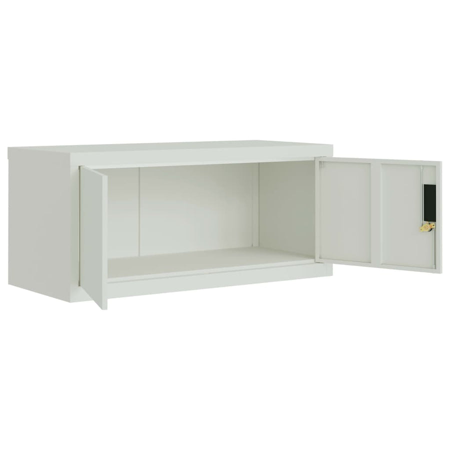 vidaXL File Cabinet Storage Unit Filing Cabinet for Office Light Gray Steel-50