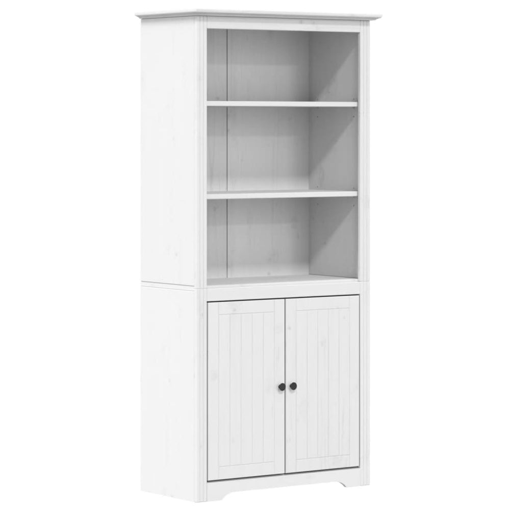 vidaXL Bookshelf Storage File Cabinet Shelf with Doors BODO Solid Wood Pine-20