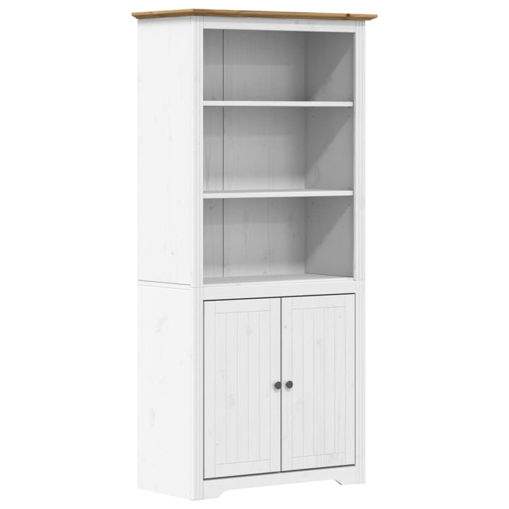 vidaXL Bookshelf Storage File Cabinet Shelf with Doors BODO Solid Wood Pine-1