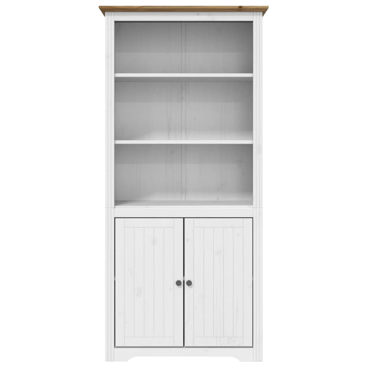 vidaXL Bookshelf Storage File Cabinet Shelf with Doors BODO Solid Wood Pine-7