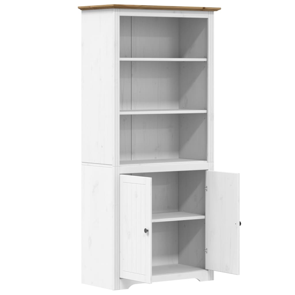 vidaXL Bookshelf Storage File Cabinet Shelf with Doors BODO Solid Wood Pine-10