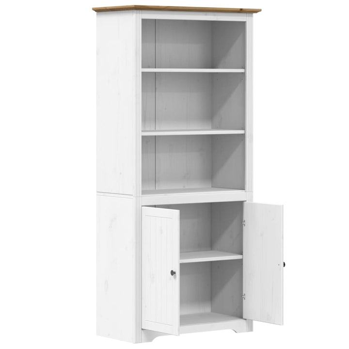 vidaXL Bookshelf Storage File Cabinet Shelf with Doors BODO Solid Wood Pine-10