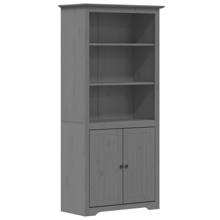 vidaXL Bookshelf Storage File Cabinet Shelf with Doors BODO Solid Wood Pine-24