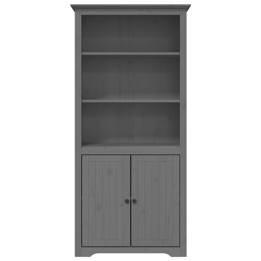 vidaXL Bookshelf Storage File Cabinet Shelf with Doors BODO Solid Wood Pine-2
