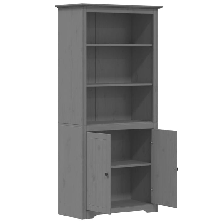 vidaXL Bookshelf Storage File Cabinet Shelf with Doors BODO Solid Wood Pine-5