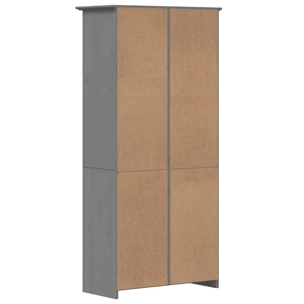 vidaXL Bookshelf Storage File Cabinet Shelf with Doors BODO Solid Wood Pine-11