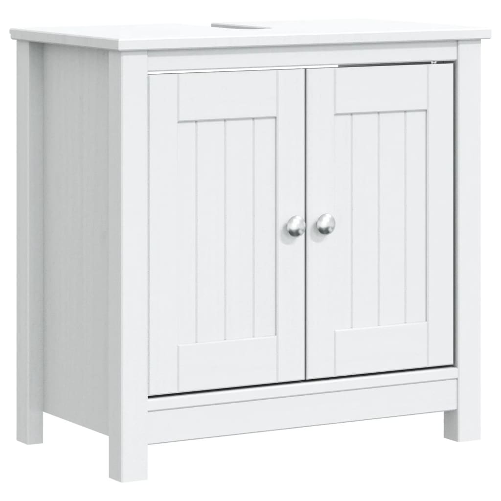 vidaXL Bathroom Sink Cabinet Vanity Cabinet Cupboard BERG Solid Wood Pine-16