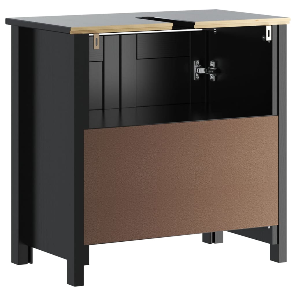 vidaXL Bathroom Sink Cabinet Vanity Cabinet Cupboard BERG Solid Wood Pine-12
