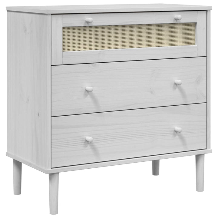 vidaXL Drawer Cabinet Storage File Sideboard SENJA Rattan Look Solid Wood Pin-22