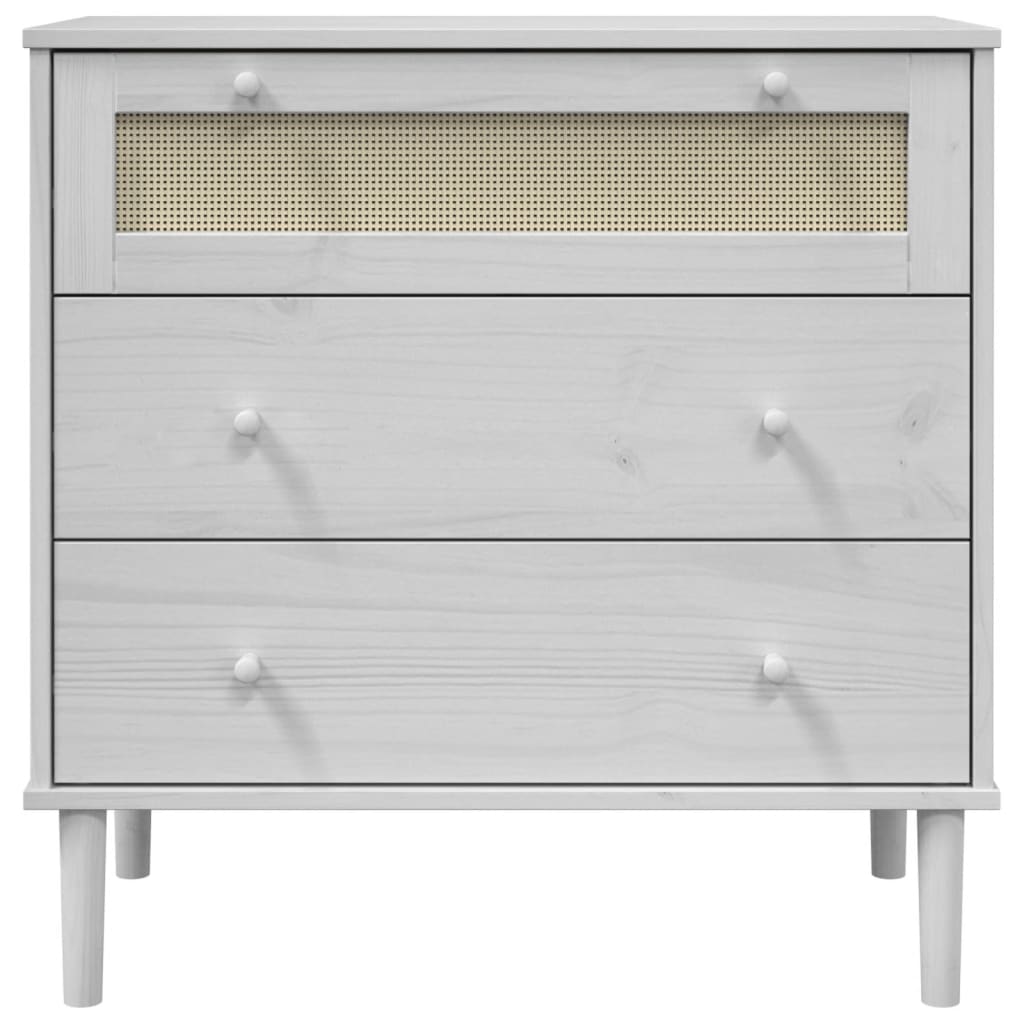 vidaXL Drawer Cabinet Storage File Sideboard SENJA Rattan Look Solid Wood Pin-3