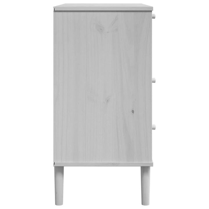 vidaXL Drawer Cabinet Storage File Sideboard SENJA Rattan Look Solid Wood Pin-9