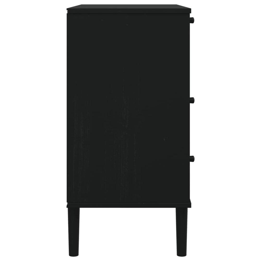 vidaXL Drawer Cabinet Storage File Sideboard SENJA Rattan Look Solid Wood Pin-20