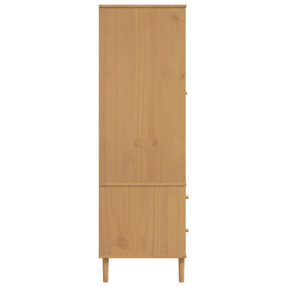 vidaXL Wardrobe Storage Cabinet Cupboard SENJA Rattan Look Solid Wood Pine-21