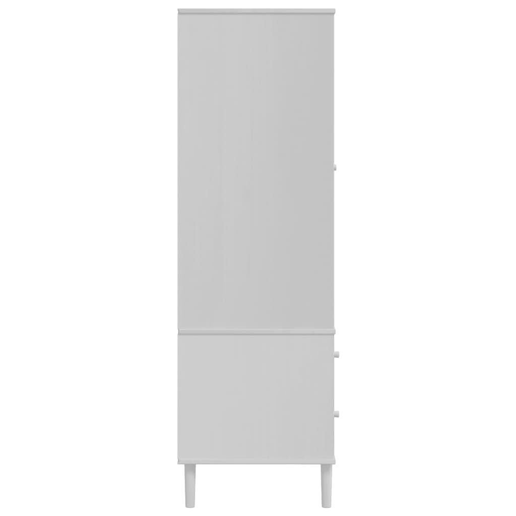 vidaXL Wardrobe Storage Cabinet Cupboard SENJA Rattan Look Solid Wood Pine-14