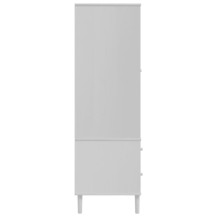 vidaXL Wardrobe Storage Cabinet Cupboard SENJA Rattan Look Solid Wood Pine-14