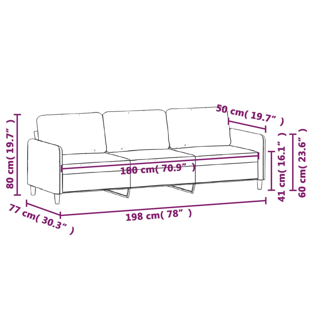 vidaXL Sofa Chair Upholstered Single Sofa Armchair for Living Room Velvet-18