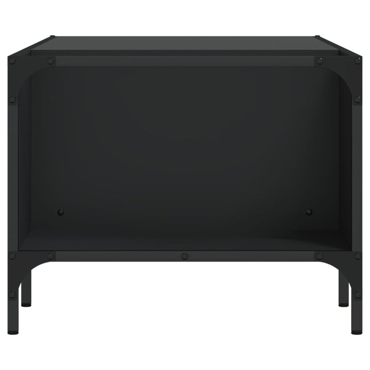 vidaXL Coffee Table with Rack Black 39.4"x20.1"x15.7" Engineered Wood-4