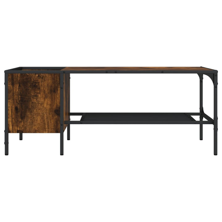 vidaXL Coffee Table with Rack Black 39.4"x20.1"x15.7" Engineered Wood-23