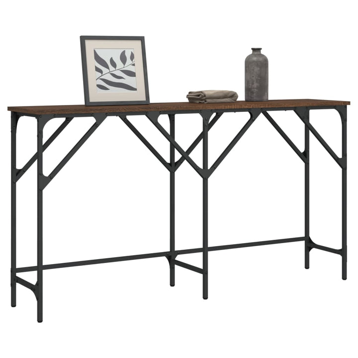 vidaXL Console Table Black 70.9"x11.4"x29.5" Engineered Wood-33