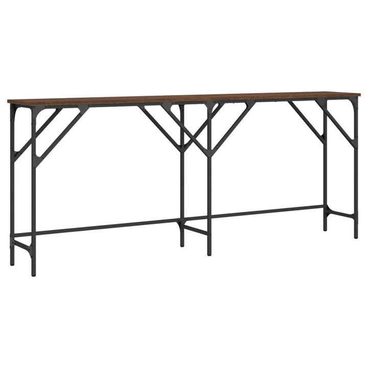 vidaXL Console Table Black 70.9"x11.4"x29.5" Engineered Wood-16
