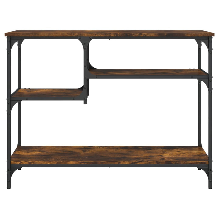 vidaXL Console Table with Shelves Black 39.4"x13.8"x29.5"-19