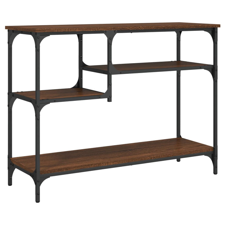 vidaXL Console Table with Shelves Black 39.4"x13.8"x29.5"-8