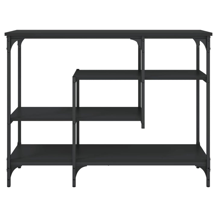 vidaXL Console Table with Shelves Black 39.4"x13.8"x29.5"-17