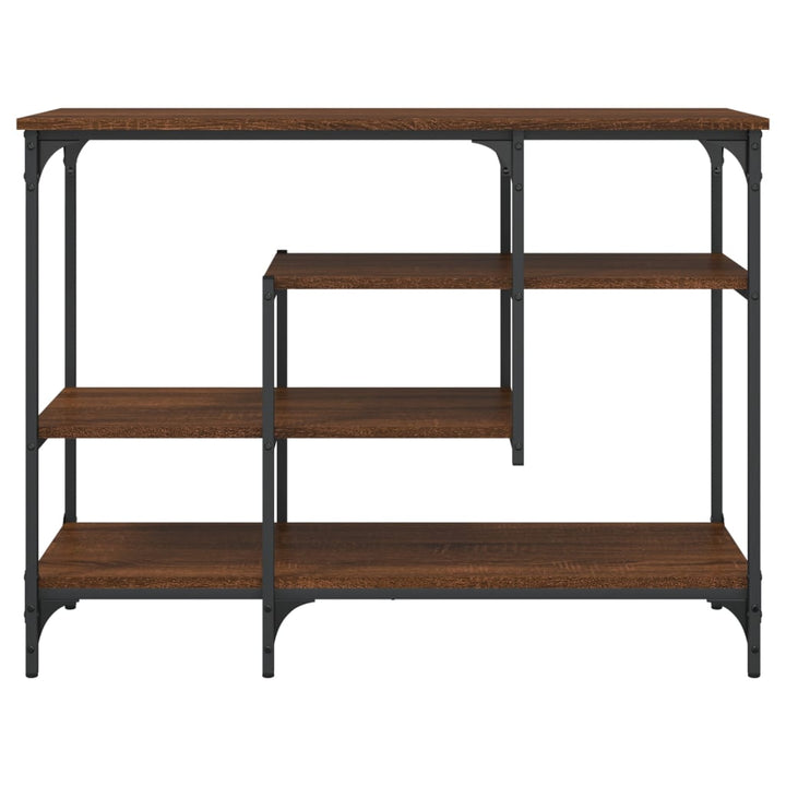 vidaXL Console Table with Shelves Black 39.4"x13.8"x29.5"-3