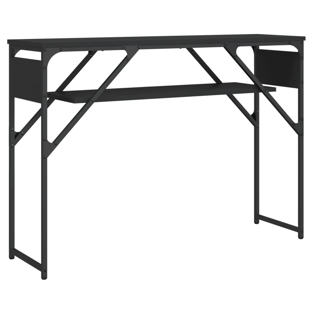 vidaXL Console Table with Shelf Black 41.3"x11.8"x29.5" Engineered Wood-1