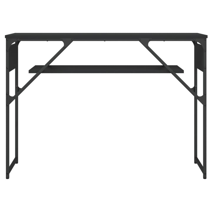 vidaXL Console Table with Shelf Black 41.3"x11.8"x29.5" Engineered Wood-7