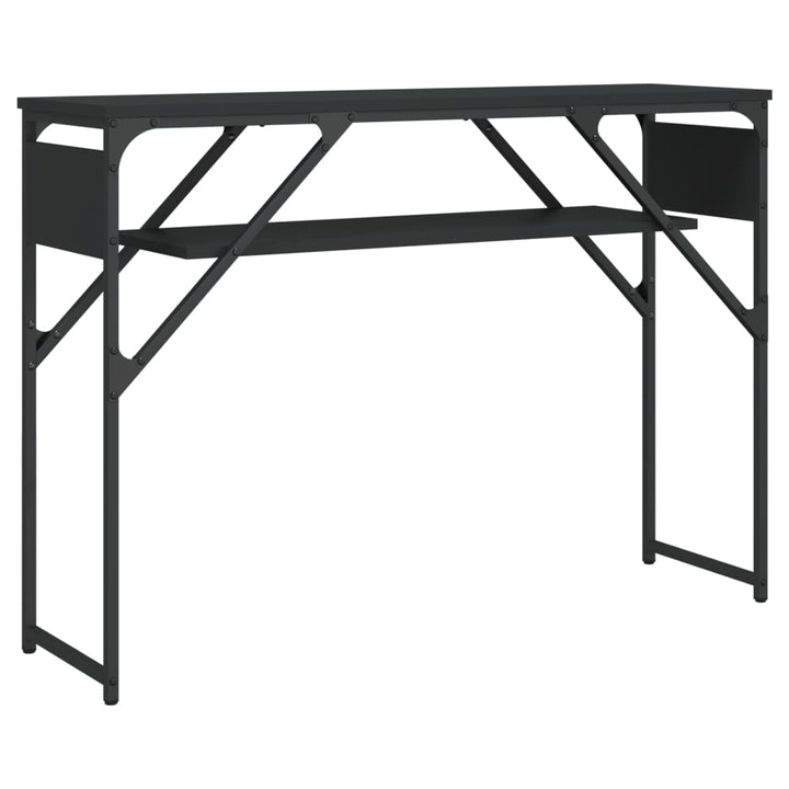 vidaXL Console Table with Shelf Black 41.3"x11.8"x29.5" Engineered Wood-9