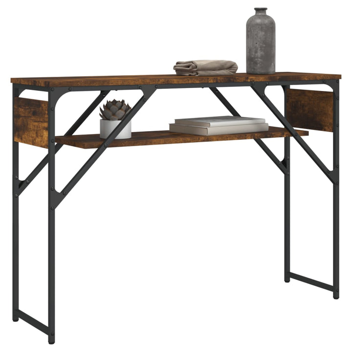 vidaXL Console Table with Shelf Black 41.3"x11.8"x29.5" Engineered Wood-22