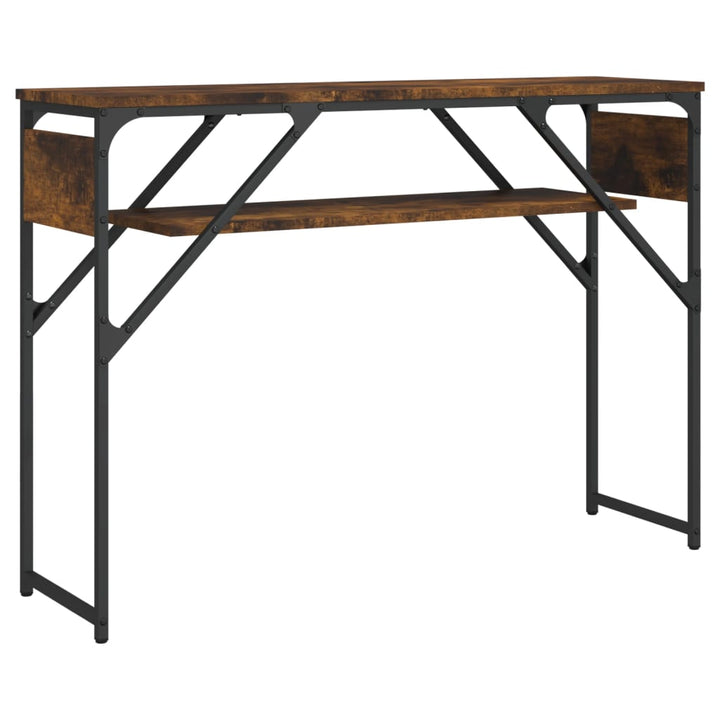 vidaXL Console Table with Shelf Black 41.3"x11.8"x29.5" Engineered Wood-2