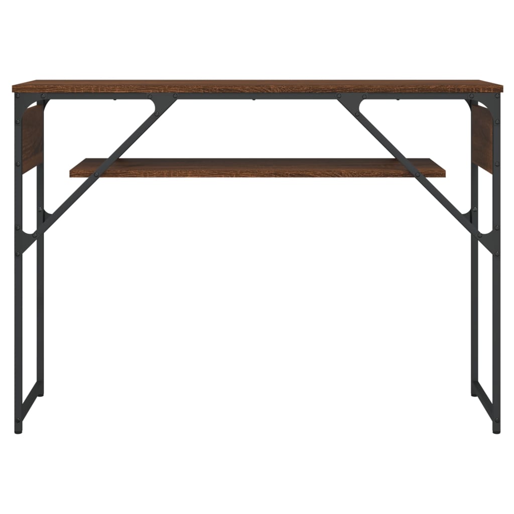vidaXL Console Table with Shelf Black 41.3"x11.8"x29.5" Engineered Wood-15