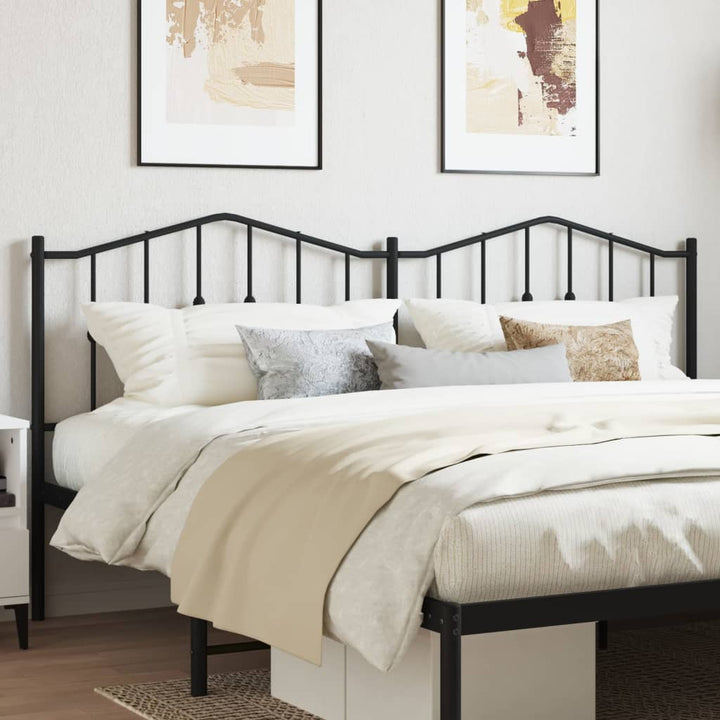 vidaXL Metal Headboard Black 53.1"-14