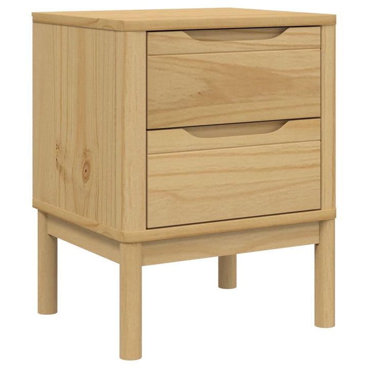 vidaXL Bedside Cabinet Nightstand Side Table Bedroom Furniture Solid Wood Pine-0