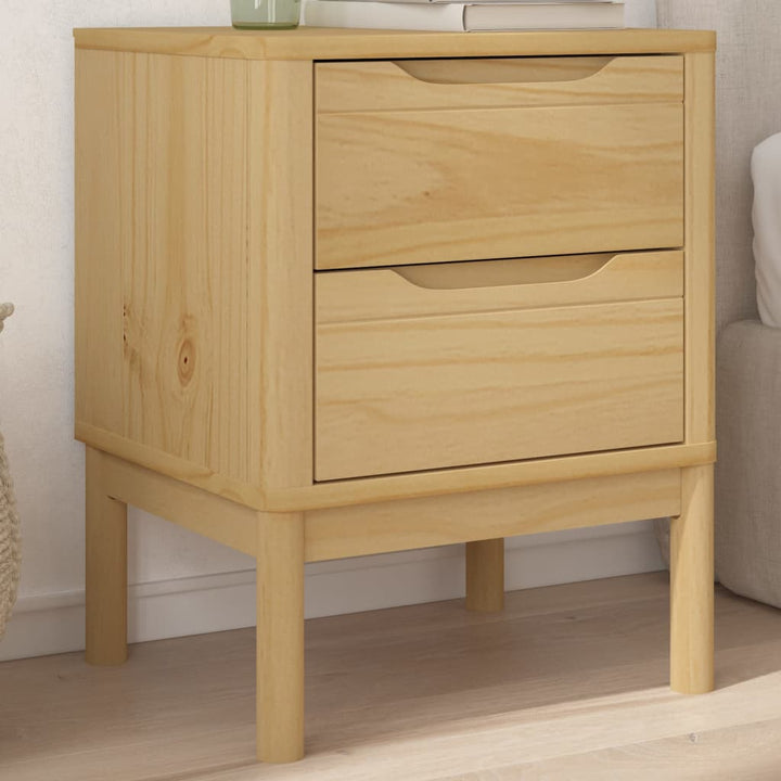 vidaXL Bedside Cabinet Nightstand Side Table Bedroom Furniture Solid Wood Pine-5