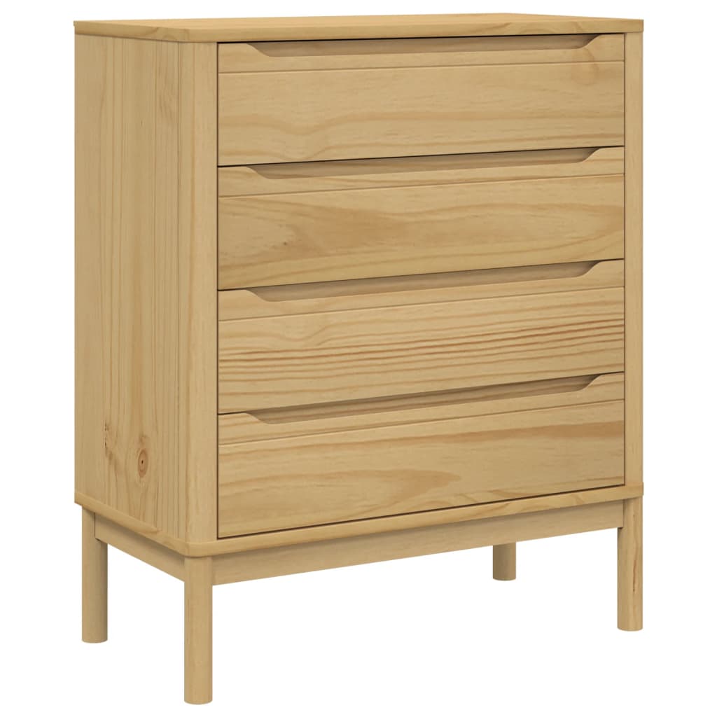 vidaXL Chest of Drawers File Cabinet Hallway Bedroom Furniture Solid Wood Pine-1