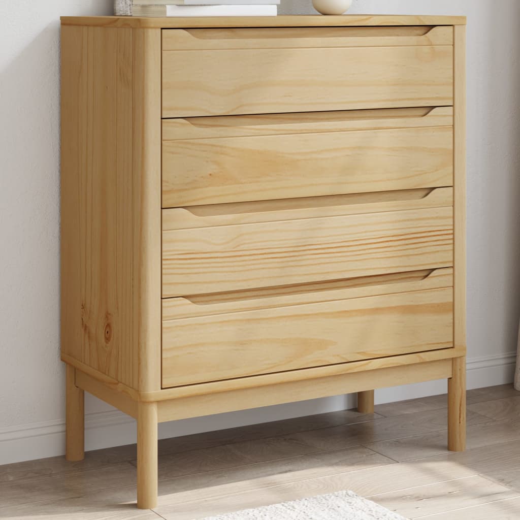 vidaXL Chest of Drawers File Cabinet Hallway Bedroom Furniture Solid Wood Pine-5