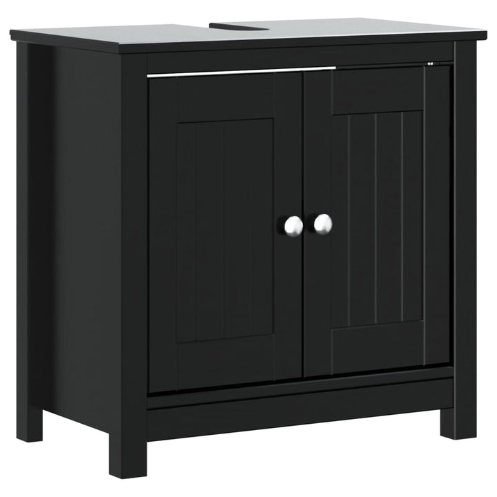 vidaXL Bathroom Furniture Set Storage Sink Cabinet Mirror BERG Solid Wood Pine-27