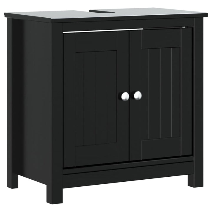 vidaXL Bathroom Furniture Set Storage Sink Cabinet Mirror BERG Solid Wood Pine-21