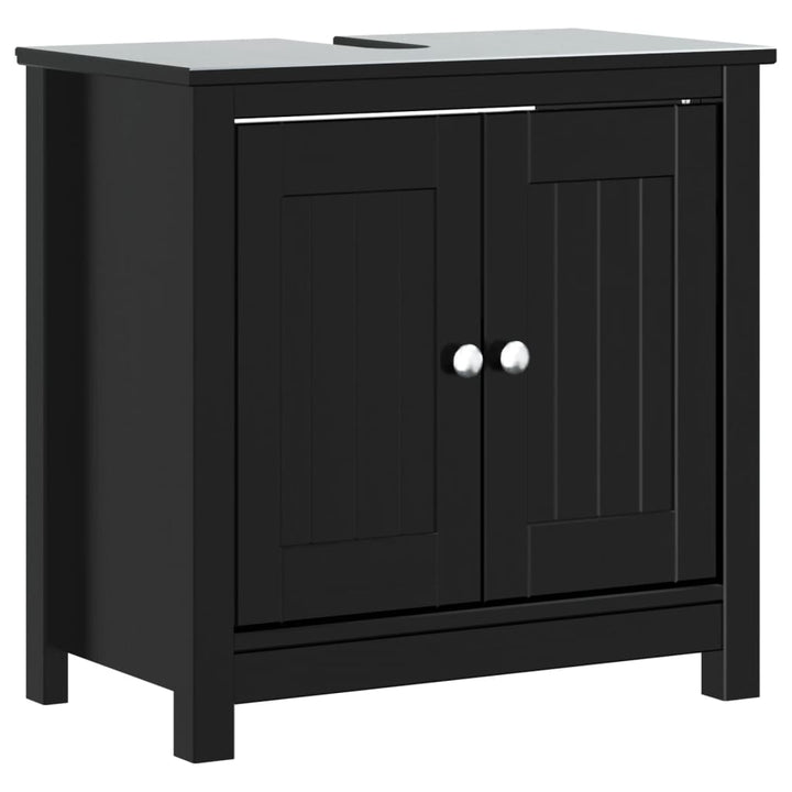 vidaXL Bathroom Furniture Set Storage Sink Cabinet Mirror BERG Solid Wood Pine-1