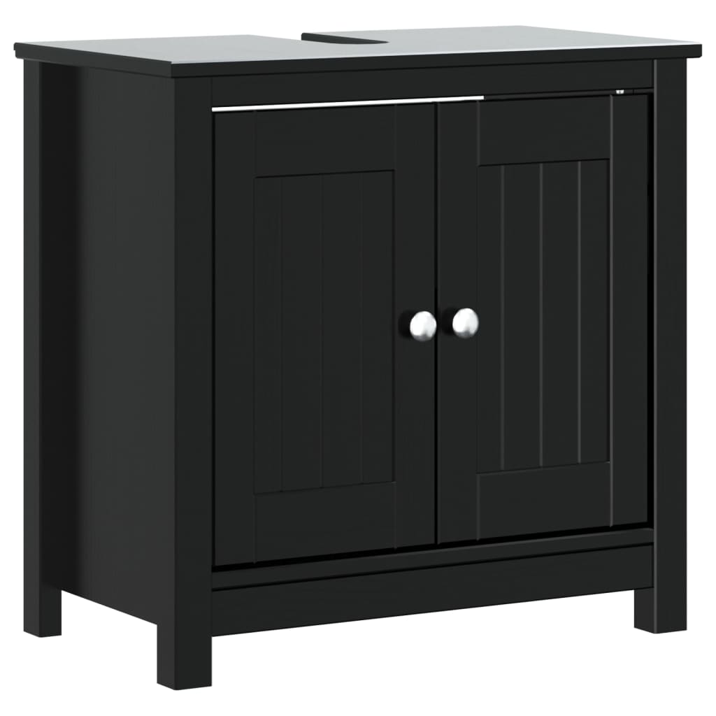 vidaXL Bathroom Furniture Set Storage Sink Cabinet Mirror BERG Solid Wood Pine-14