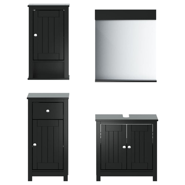 vidaXL Bathroom Furniture Set Storage Sink Cabinet Mirror BERG Solid Wood Pine-41
