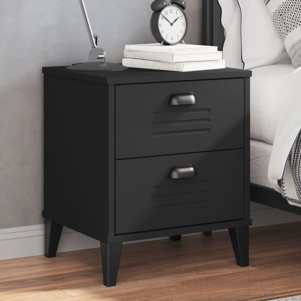 vidaXL Bedside Cabinet Accent End Table Bedroom Furniture Solid Wood Pine-1