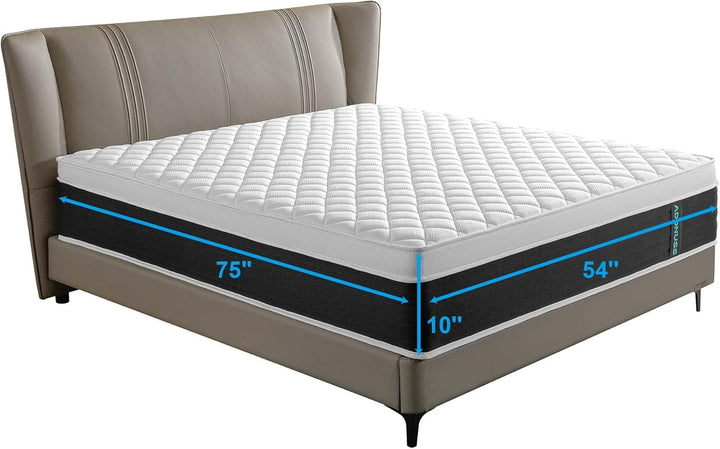 10 Inch Full Hybrid Mattress Medium Firm Comfort Support