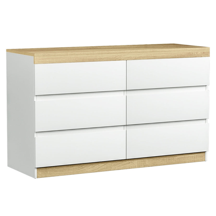 Artiss 6 Chest of Drawers Cabinet Dresser Table Tallboy Storage Bedroom White-0